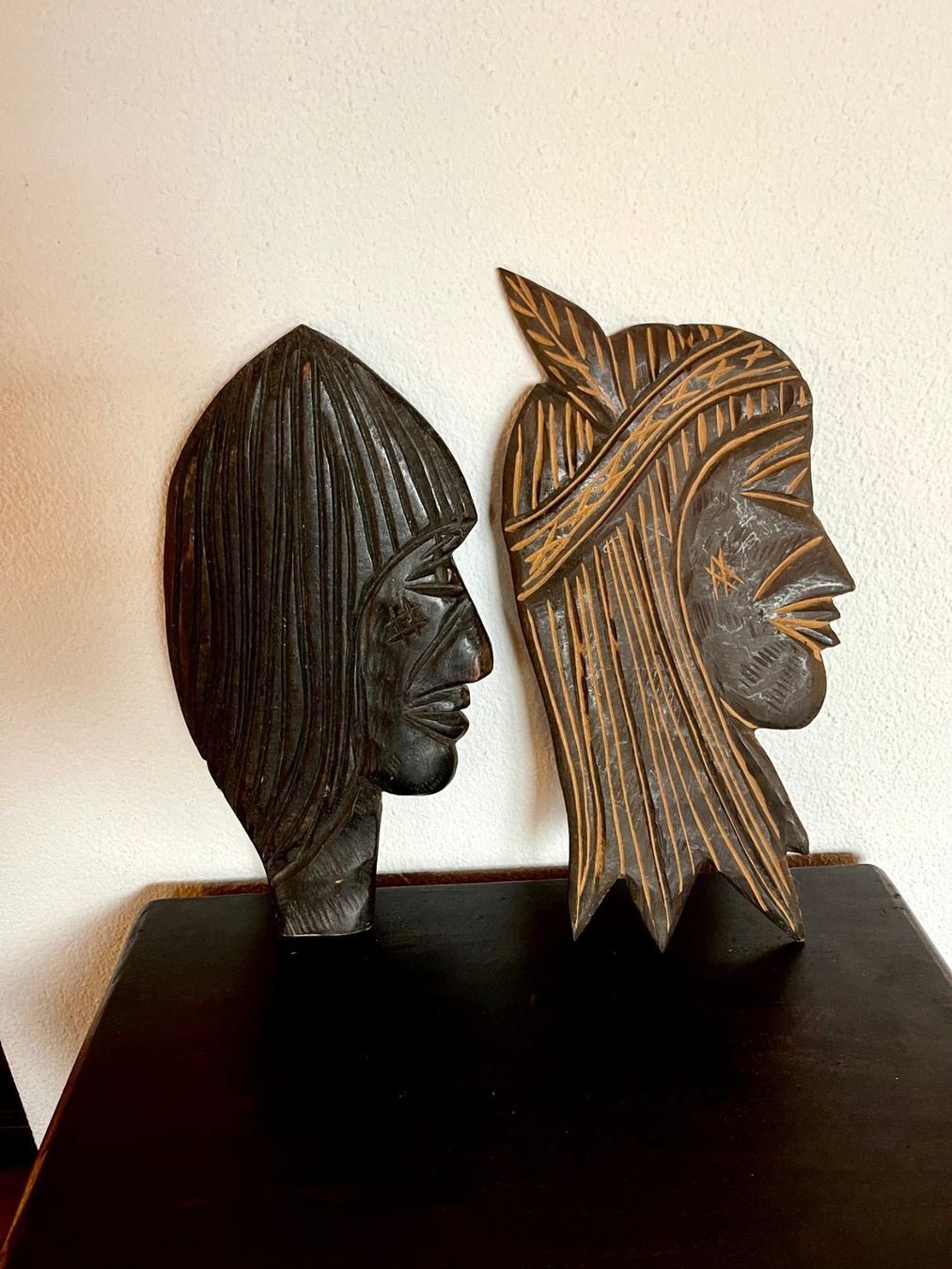 Xilografie: 2 Holz-Wandbilder - Indios aus Brasilien – Usato da Dübendorf venduto da Crioula