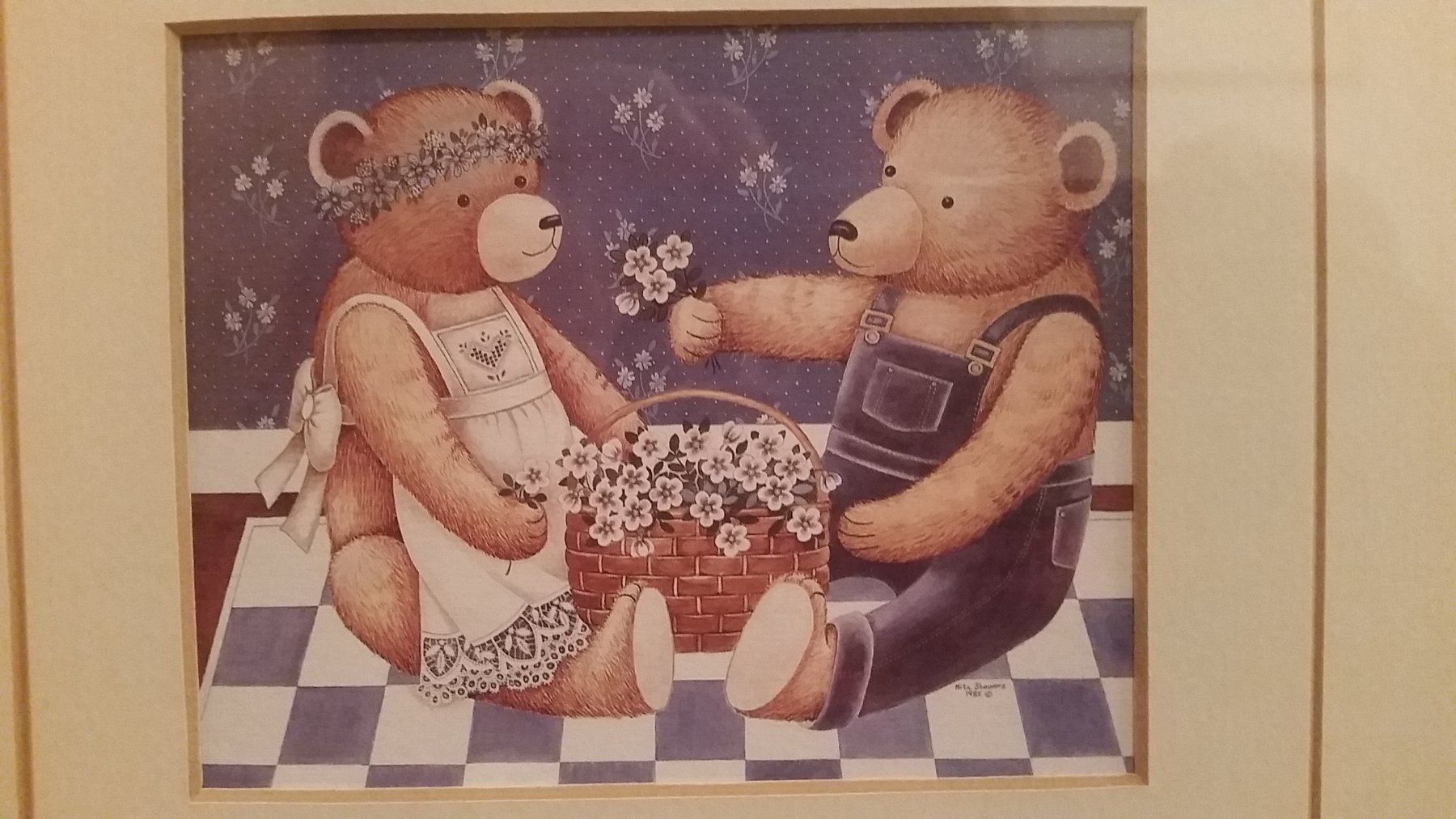 Foto & Immagini: Bild Teddybären, geschnitzten Holzrahmen – Usato da Herrliberg venduto da AlexandraBopp 1