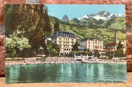 Werbe AK HOTEL LORIUS Montreux - Lac Leman