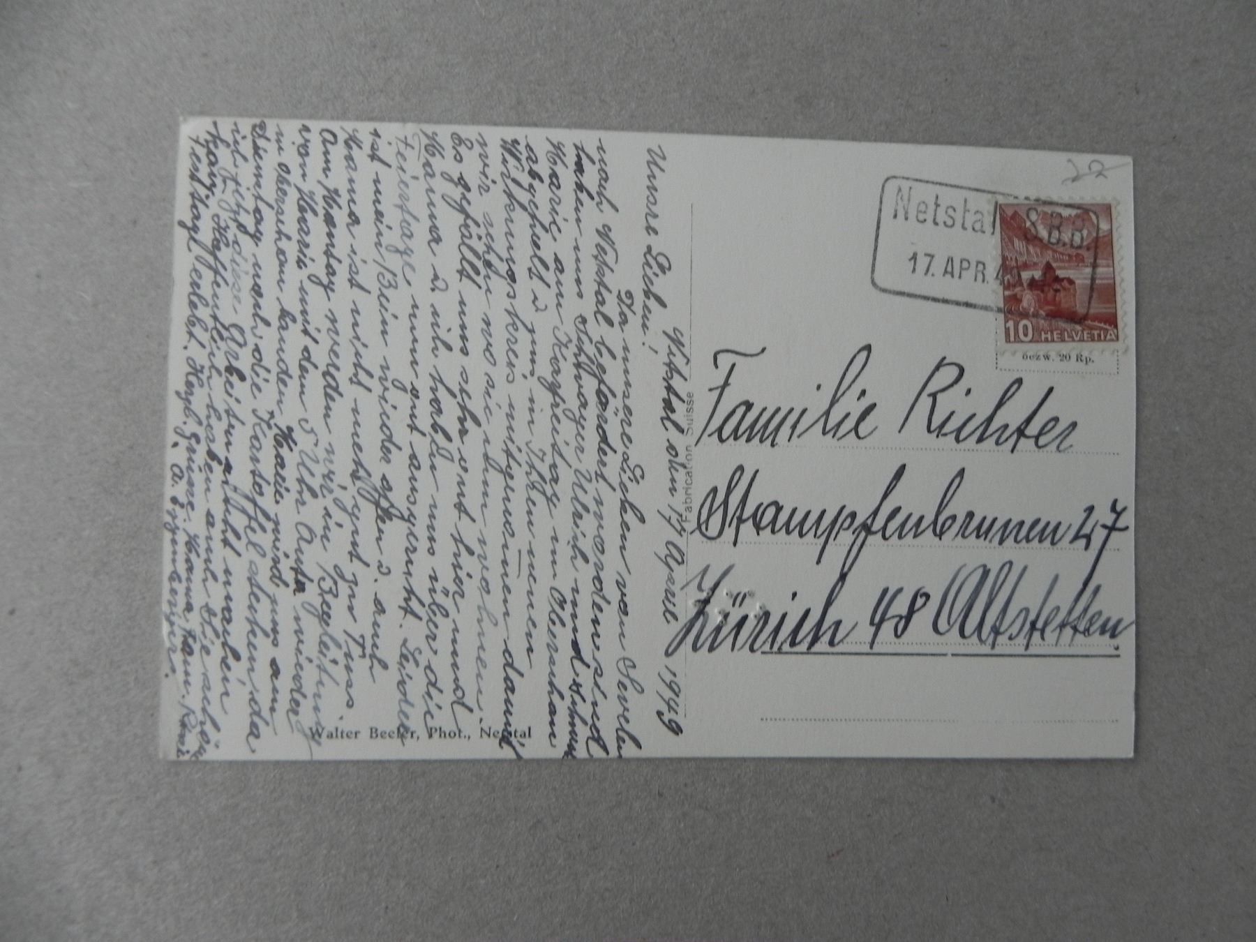 Cartes postales: Ansichtskarte Netstal Glarus GL 1949 – D'occasion à Siebnen par krimsie 1