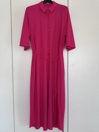 Estomo pink shirt dress midi length