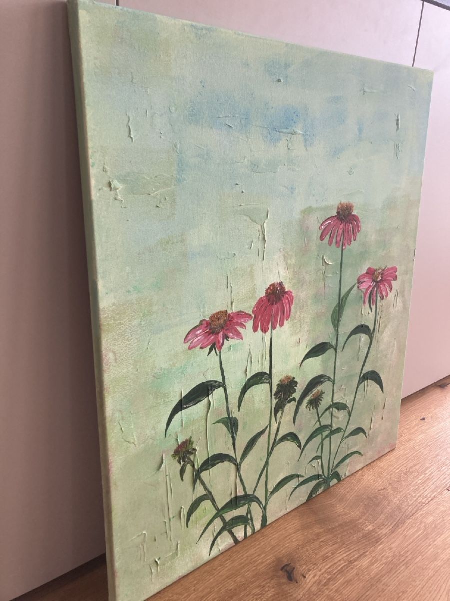 Dipinti: Acrylbild Echinacea – Nuovo (secondo la descrizione) da Winkel venduto da soblu01012 2