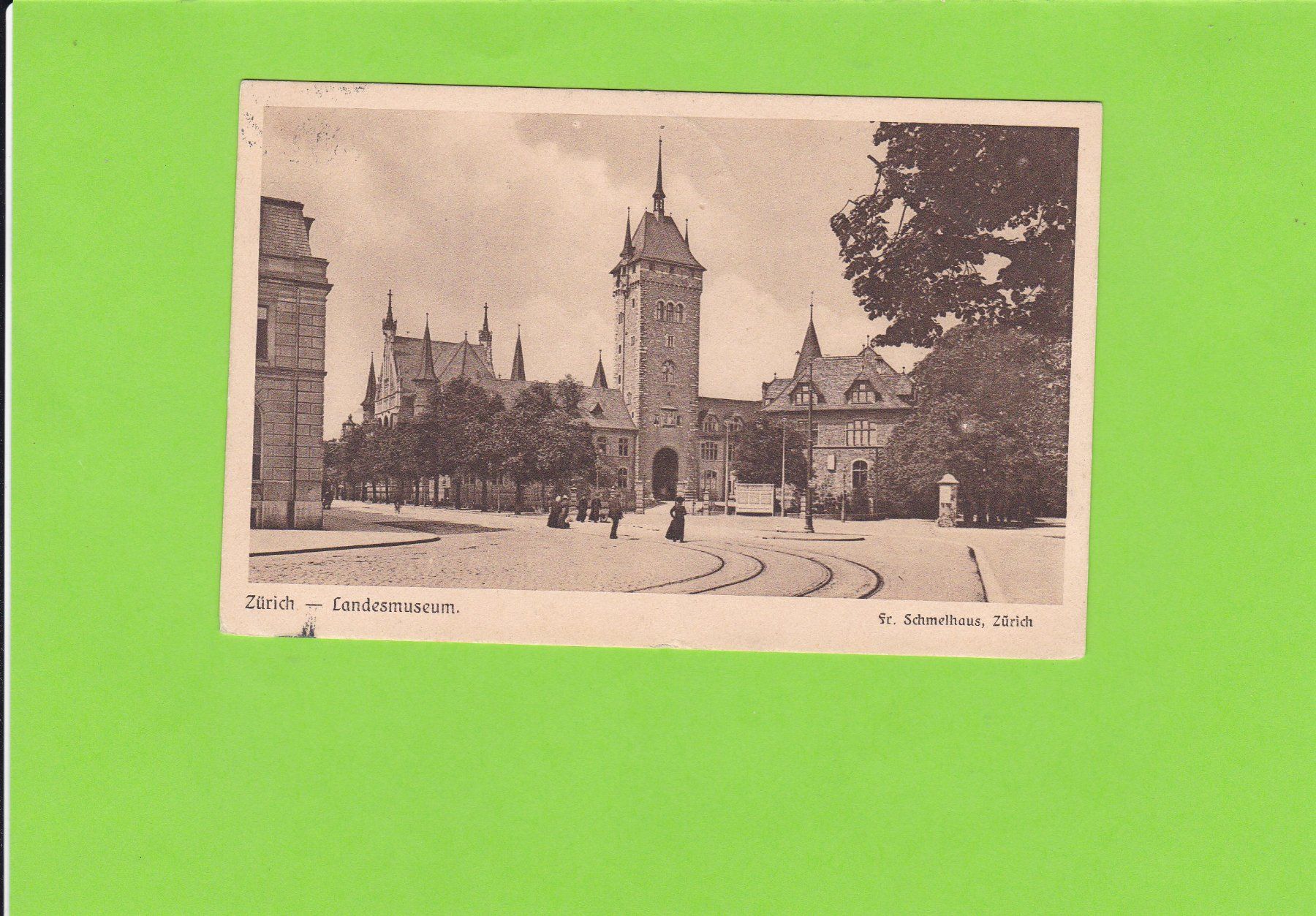 Cartoline postali: Zürich-Landesmuseum-belebt – Usato da St. Peterzell venduto da neckertal