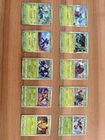 10 Grass-Typ japanische Pokémon Karten in sehr gutem Zustand
