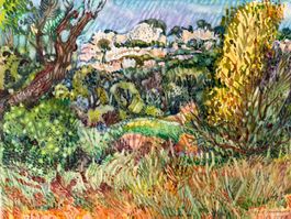 Max Brunner – Grossformatiges Aquarell-Bild - Unikat