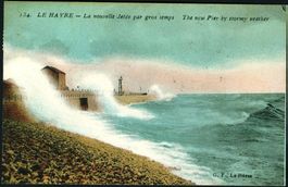 1930_AK_Le Havre - Normandie (F) mit CH Briefmarke SBK 153