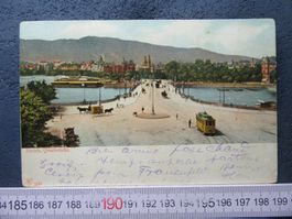 ZÜRICH 1904 QUAIBRÜCKE BELEBT AK ZH
