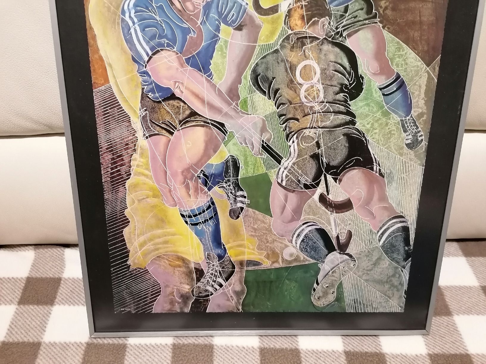 Grafica & Litografie: Gerahmtes Bild "Feldhockey", Hans Erni, 1983 – Nuovo (secondo la descrizione) da Wahlen b. Laufen venduto da Aweiss 2