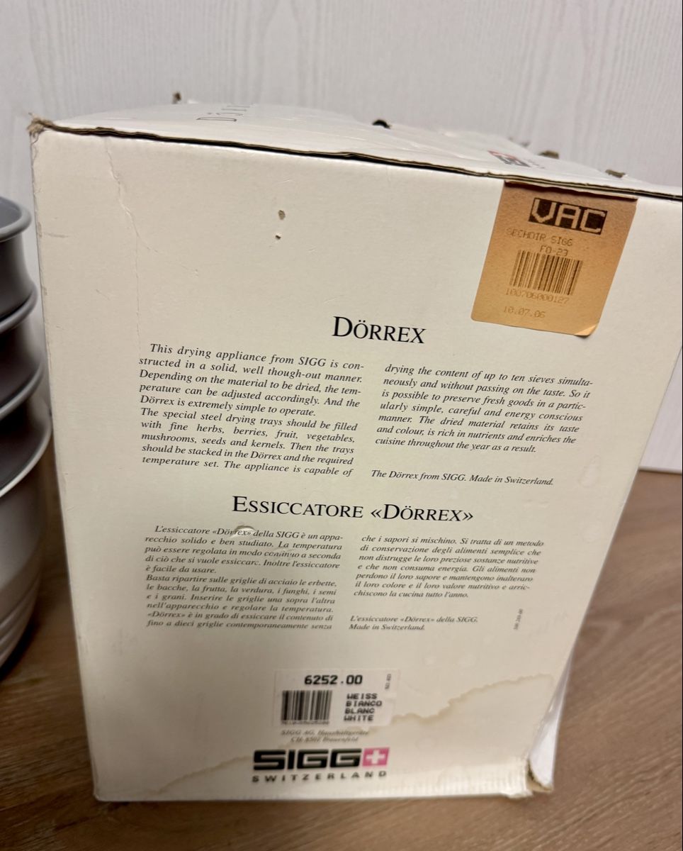 Sigg Elettrodomestici da cucina: Dörrex SIGG Typ 6252 Dörrautomat Dörrgerät – Usato da Rothrist venduto da Luckywinner 9