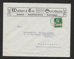 Solothurn illustrierter Brief Walker & Cie. 17.8.1928