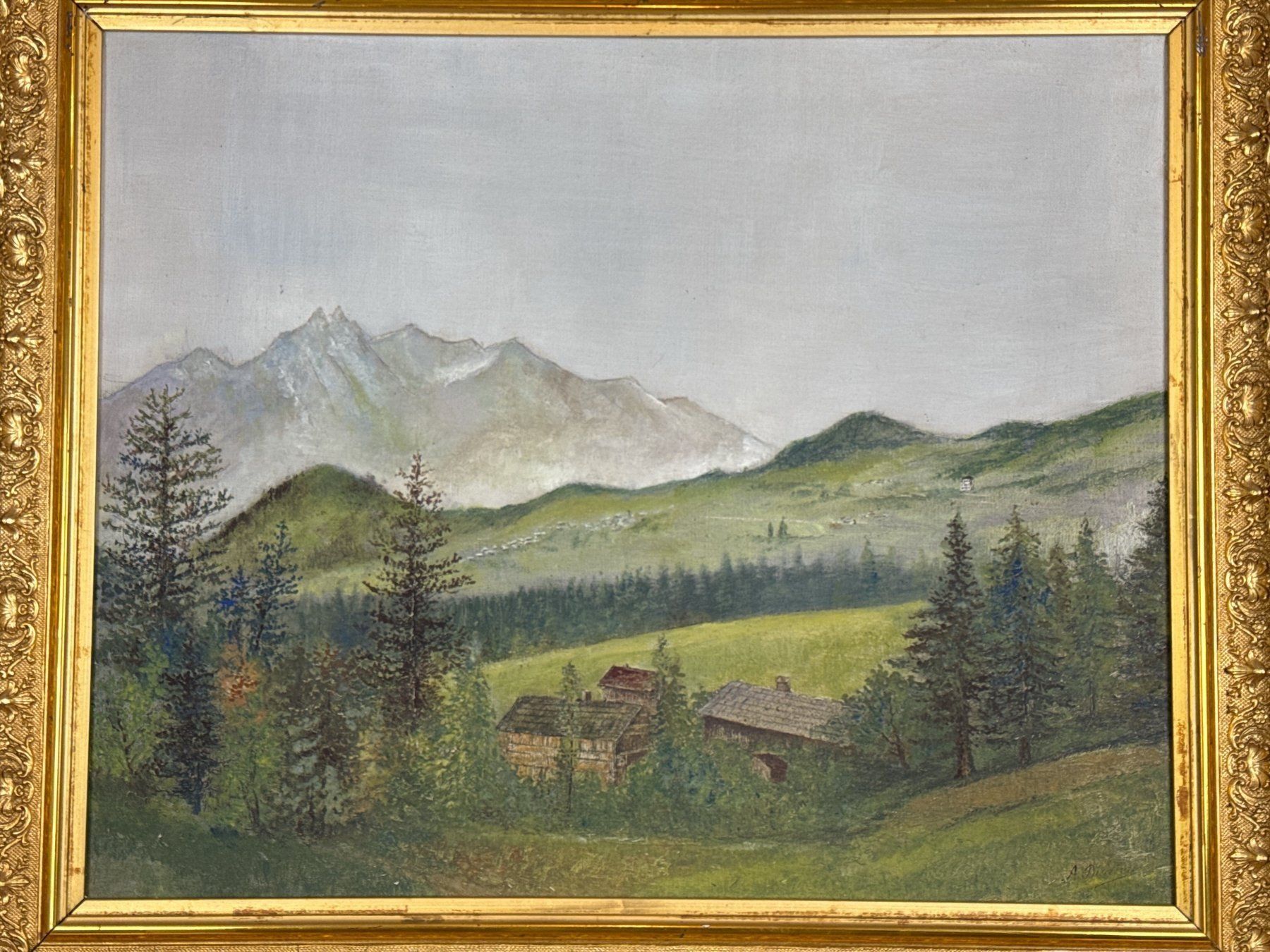 Dipinti: LANDSCHAFT GEMÄLDE SIGNIERT MIT RAHMEN – Usato da Gersau venduto da grafik-kunst 3