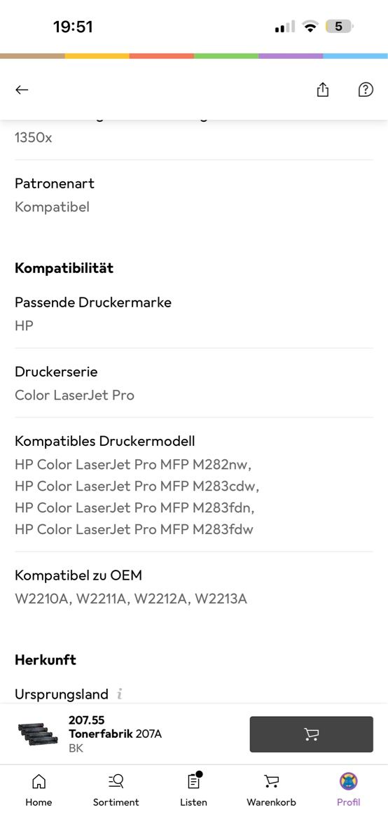 Hewlett Packard Druckerpatronen & Toner: Toner HP neu  – Neu (gemäss Beschreibung) aus Altendorf von Giovanni77 1