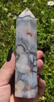 Blauer Blumenachat Obelisk B 347g