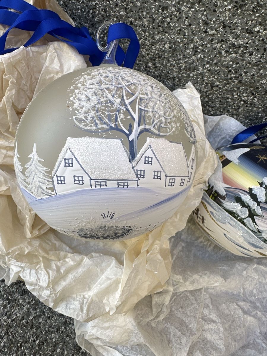 Tutte le decorazioni: 4 Handgemalte Glas Weihnachtskugeln  – Usato da Oberentfelden venduto da vilibrand 5