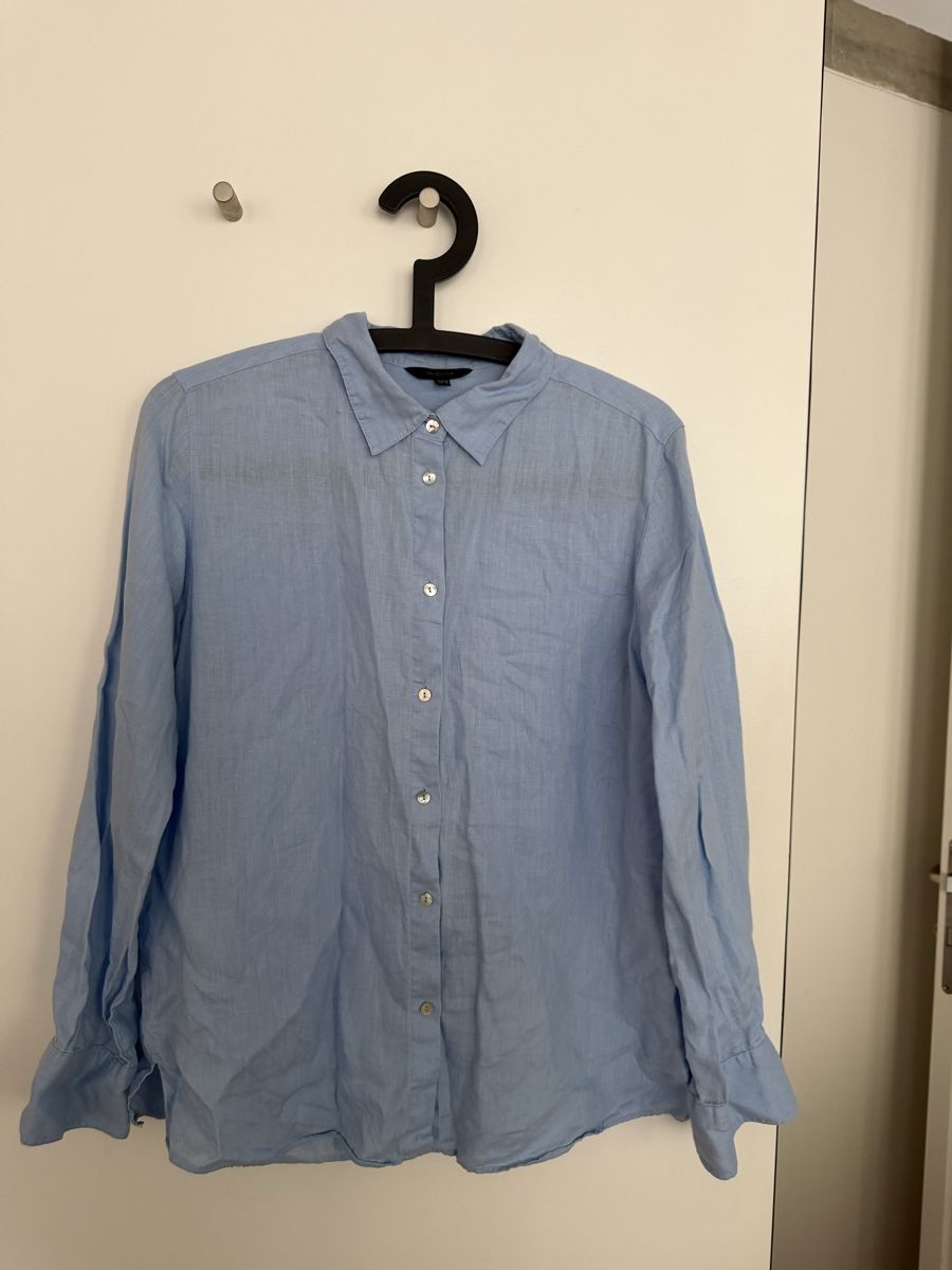 Massimo Dutti Camicette: Massimo Dutti blue linen shirt – Usato da Zürich venduto da jus_sw7l 1