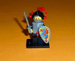 Lego Ritter / Minifigur cas168 Black Knights mit Waffe