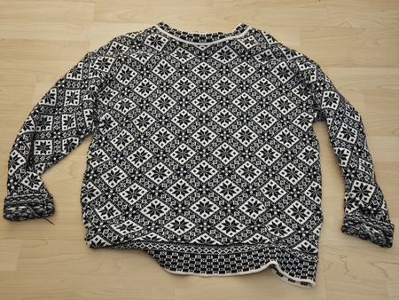 Pullover Dale of Norway L Norwegermuster Schwarz-Weiss