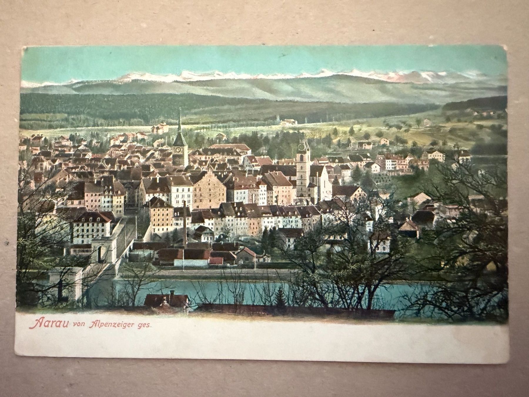 Cartoline postali: AARAU  - von Alpenzeiger ges. - Ansichtskarte – Usato da Tegerfelden venduto da siebenmacky