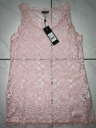 Street One Shirt kurzarm Pulli Top Spitze 42 XL 44 Rosé Neu