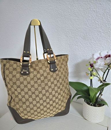 Schultertasche Gucci GG Leder braun
