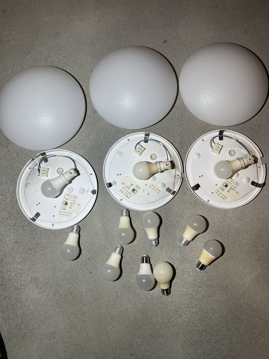 Lampadari & plafoniere: Deckenleuchte weiss RKL 2 SYS 3er Set mit Leuchtmittel – Usato da Würenlos venduto da KLG_3TBs