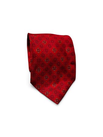 Patek Philippe Krawatte – Rot mit Ornamentmuster - Seide