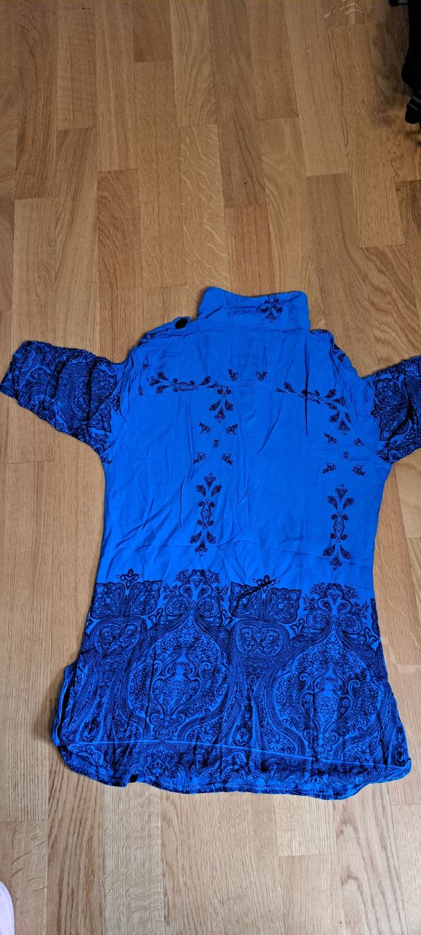 Camicette: Bohemian Blue Patterned Tunic Top - Size s- Summer Style – Usato da Bern venduto da mahilini 4