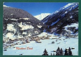 Klosters Dorf gegen Schlappin, 1983, gelaufen, Grossformat