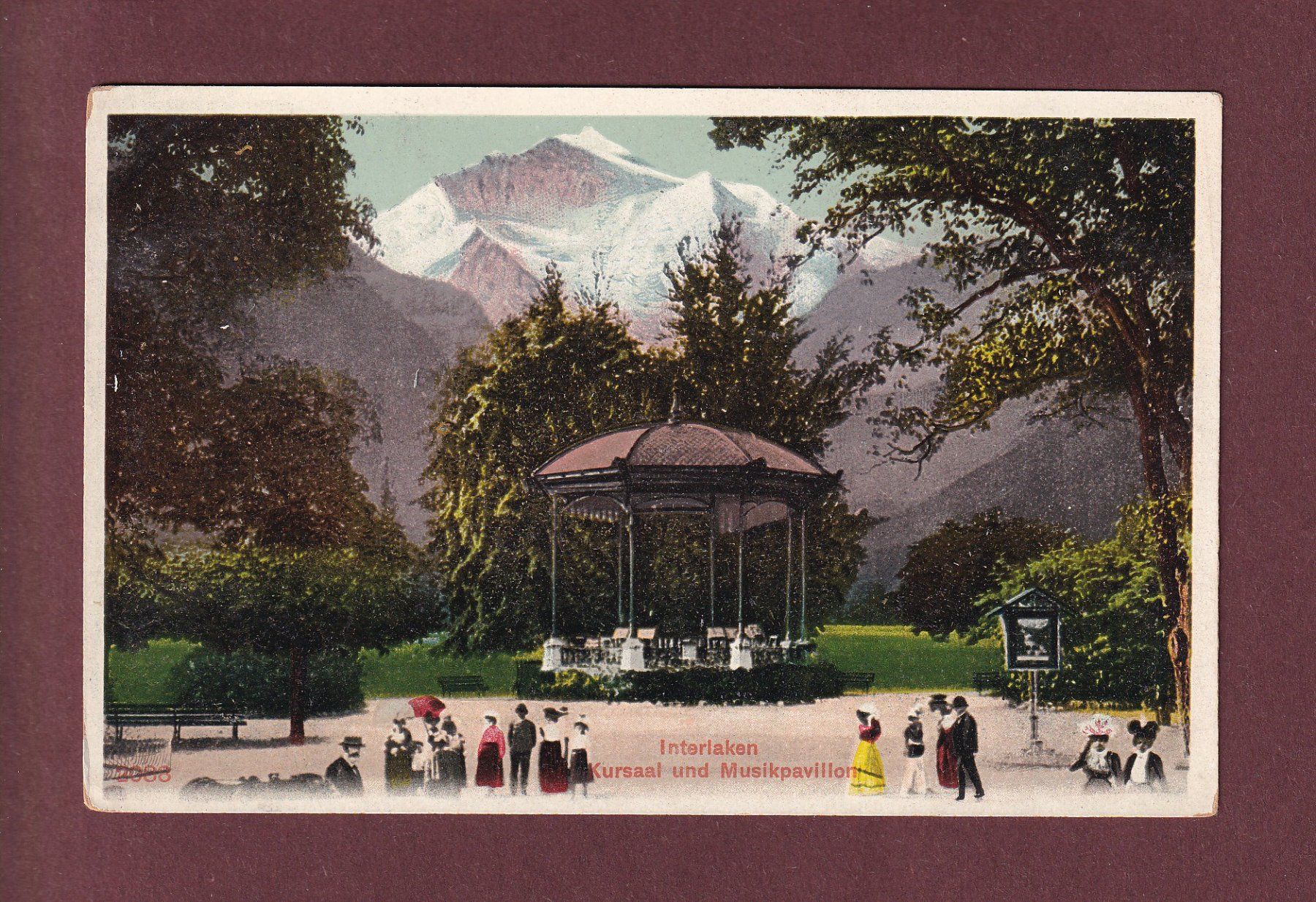 Cartoline postali: INTERLAKEN - Kursaal - Musikpavillon – Usato da Pully venduto da nicecards