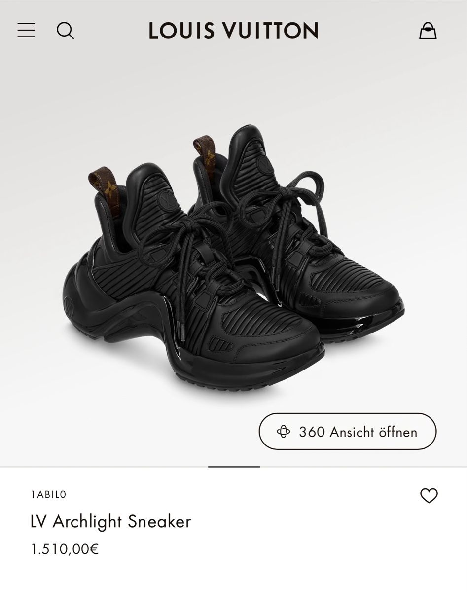 Louis Vuitton Scarpe da donna: Louis Vuitton Archlight Sneaker Schwarz Grösse 37 – Usato da Gockhausen venduto da Lauvja