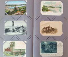 Album mit 170 älteren Ansichtskarten Schweiz
