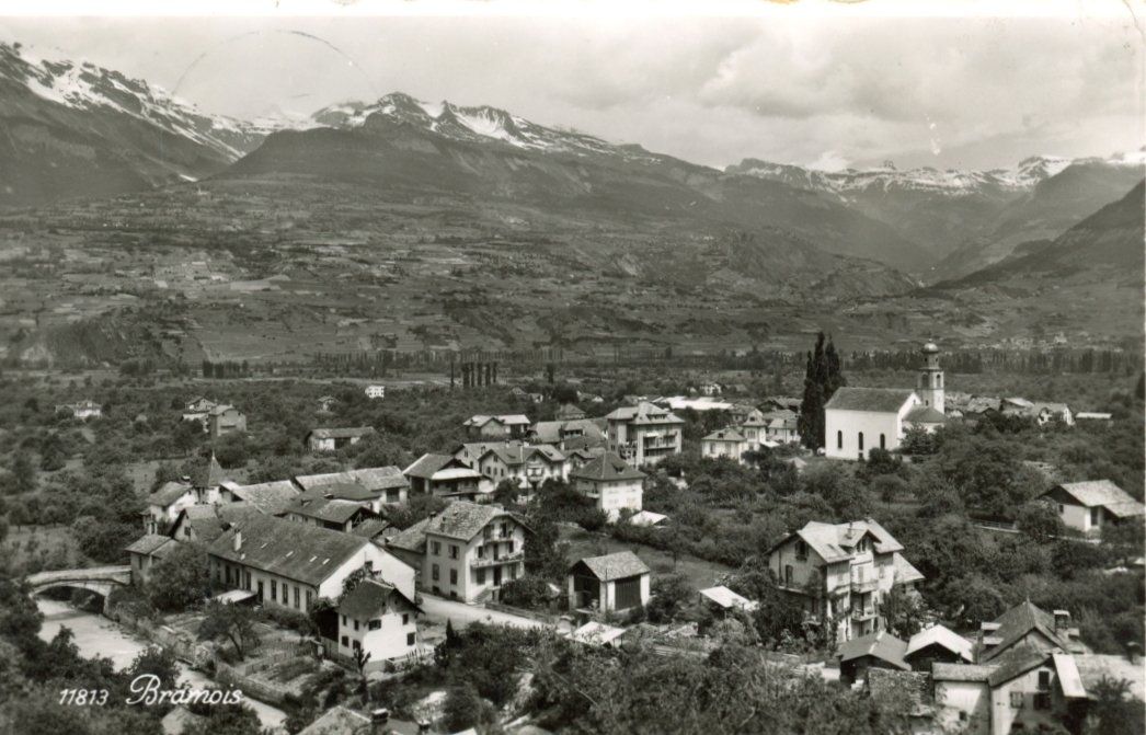 Cartoline postali: Bramois   VS   près Sion         en 1948 – Usato da Brig venduto da Valcards54