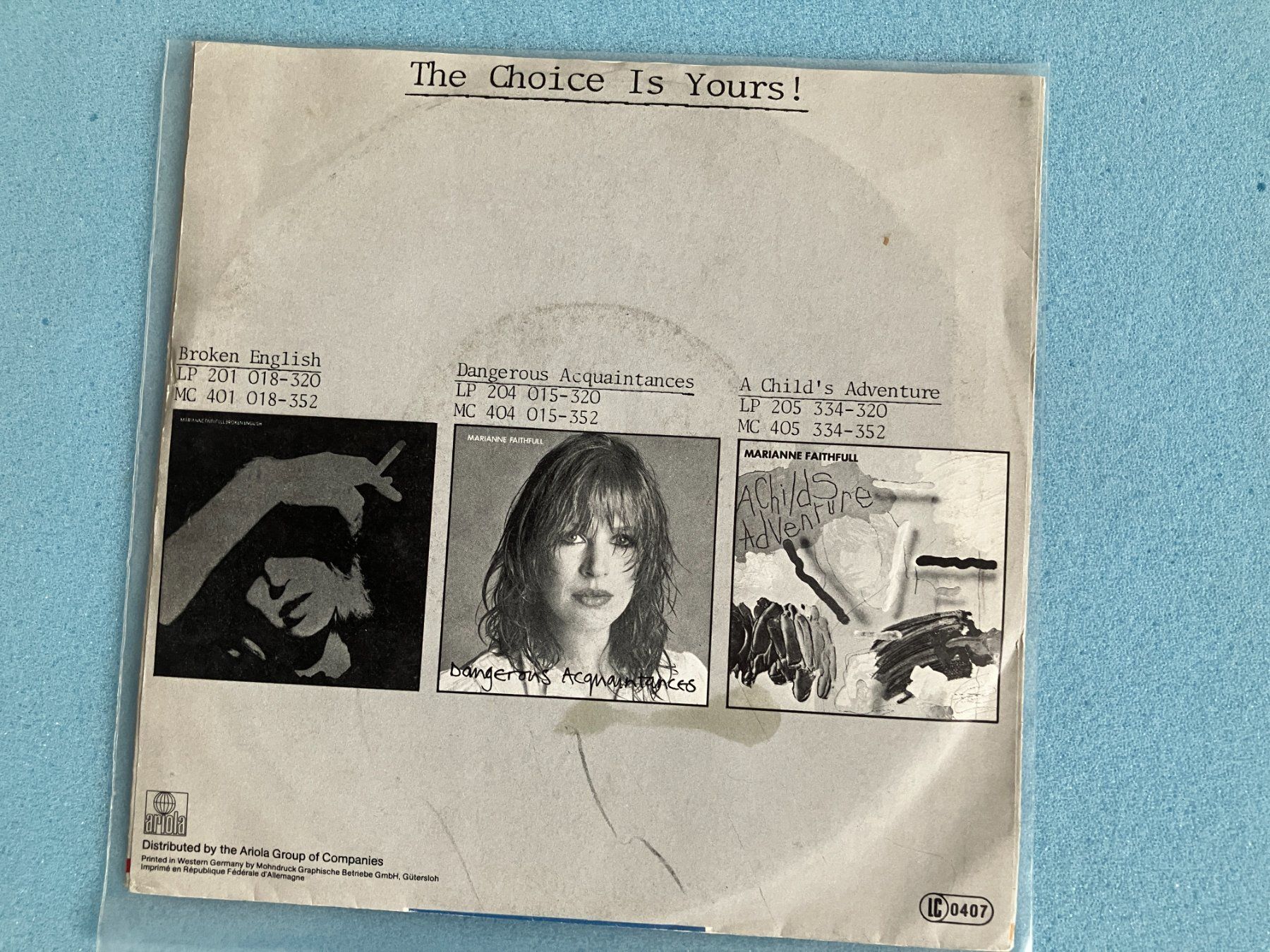 Dischi in vinile: Marianne Faithfull – Usato da Aarwangen venduto da Jukebox3 2