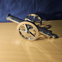 Dekorative Kanone, Chrom, 30cm, Vintage, Geschenkidee