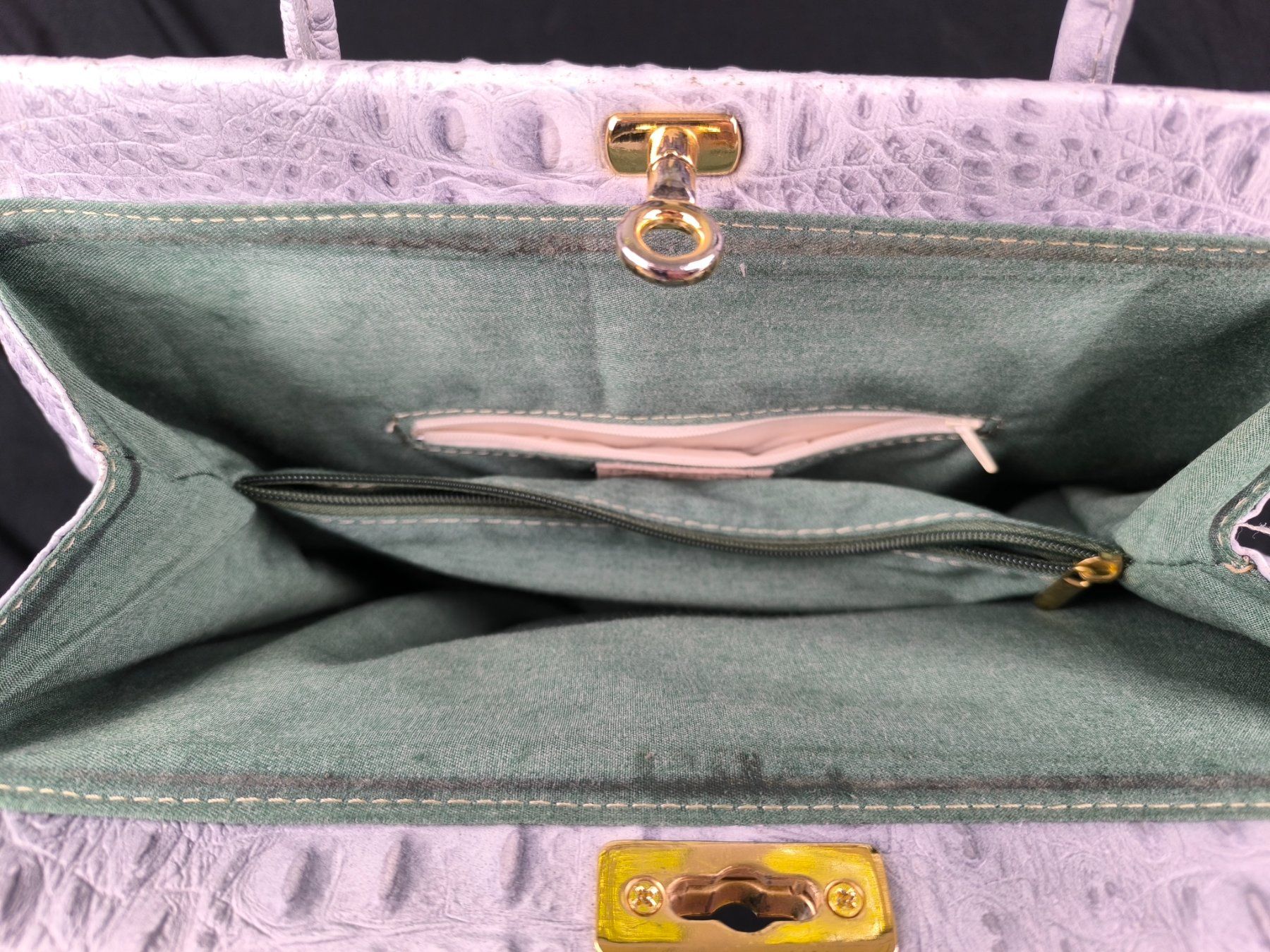 Borse da donna: Lederhandtasche Krokodesign – Usato da Rüti ZH venduto da Restwert_Rueti_ZH 4