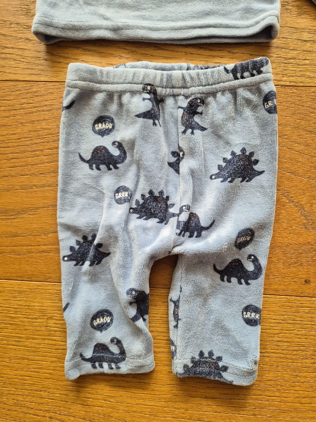 Lotti & Set di vestiti: 2 Baby-Fleece-Trainer Dino hellblau – Usato da Kollbrunn venduto da guernsey11 1