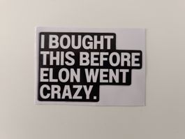 Anti Elon Musk Auto Aufkleber / Sticker!