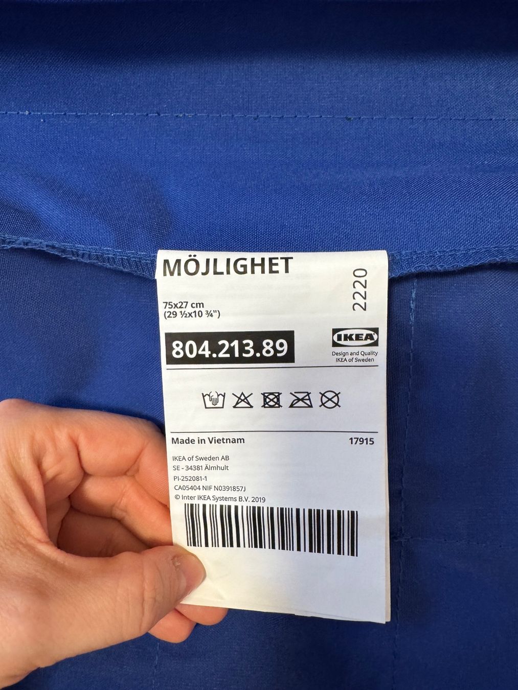 Ikea Borse & Zaini: IKEA MÖJLIGHET Bed pocket, blue, 75x27 cm – Usato da Jona venduto da Good_luck1_ 4