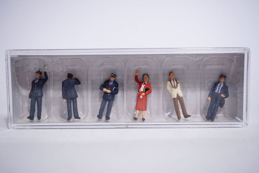 Preiser 14140 Bahnpersonal DB 1989 - Figuren-Set H0 1:87