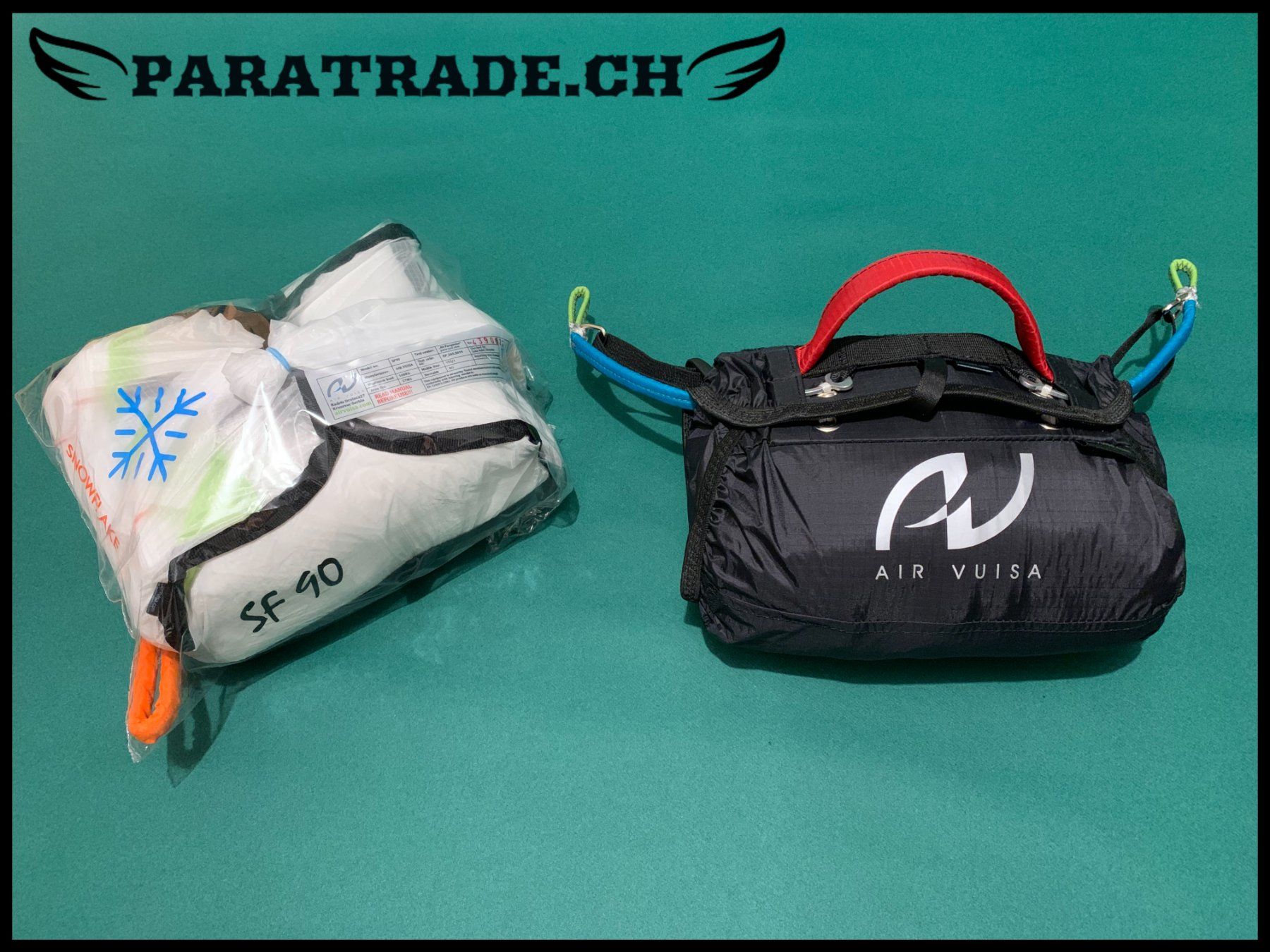 Sport dell'aria & Aquiloni: Notschirm-Komplettangebot AirVuisa SF-90 + AV Frontcontainer – Nuovo e nell'imballaggio originale da Walenstadtberg venduto da Paratrade77