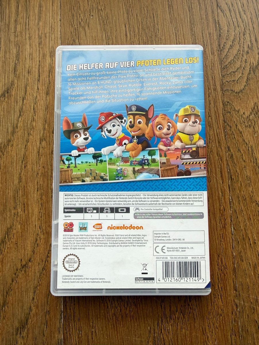 Nintendo Giochi: PAW Patrol: Im Einsatz / Nintendo Switch – Usato da Läufelfingen venduto da Seraphim13 1