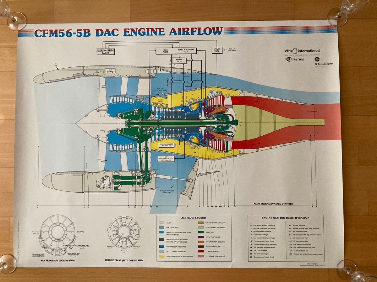 Poster & Bilder: Poster Flugzeugturbine  cfm – Gebraucht aus Kaiseraugst von wombat51 1