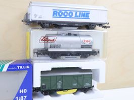 Roco/Sachsenmodelle/Liliput 3 x Schienenreinigungswagen H0