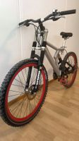 Full suspension mountain bike silver red rims used