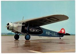 Swissair Fokker VIIe Jahrgang 1927, ungelaufen