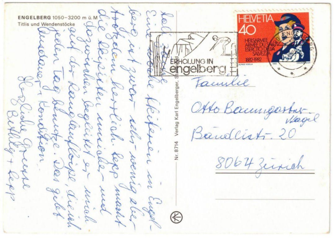 Cartoline postali: Engelberg - Skigebiet Variante – Usato da Binningen venduto da Mountainrider 1