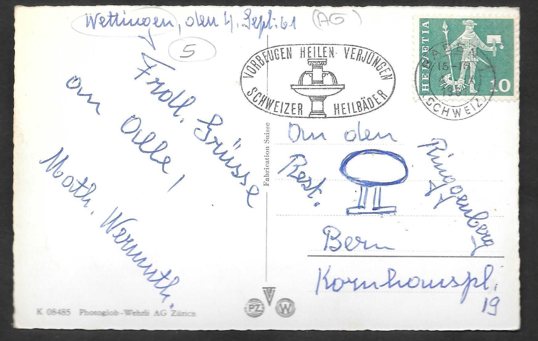 Ansichtskarten: Wettingen Klosterhof – Gebraucht aus Olten von clotaldi 1