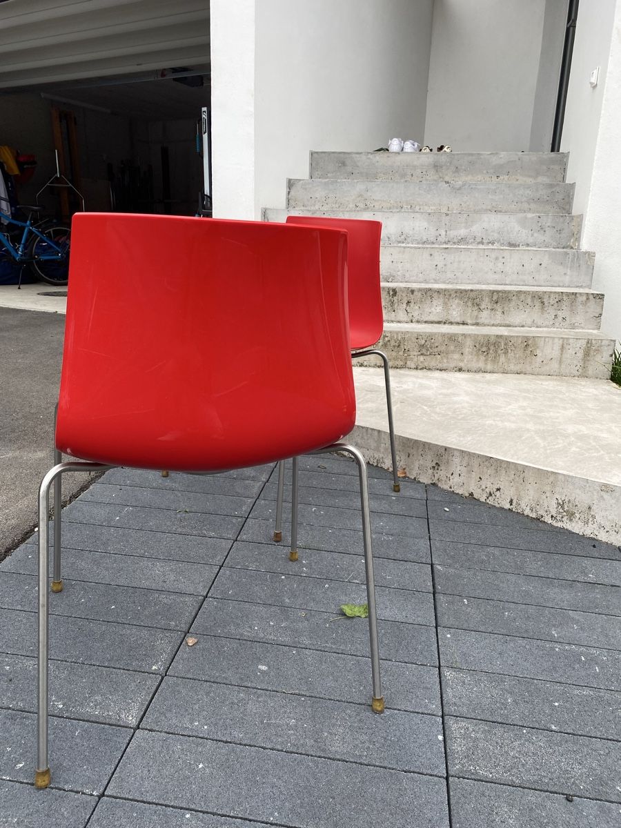 Sedie: Modern Red Dining Chairs in/outside – Usato da Herrliberg venduto da mas_7lxb 2