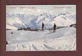 Sport - SKI - Skifahrer in den Alpen - 1907