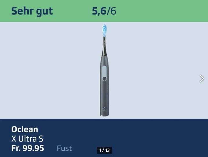 Zahnpflege: Oclean X Ultra S Set Schwarz – Gebraucht aus Gränichen von Specops 4
